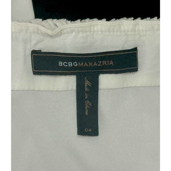 BCBGMAXAZRIA Maid Babydoll Y2K Mini Dress Ruffle Shirred Bubble Hem Coquette - Picture 10 of 12